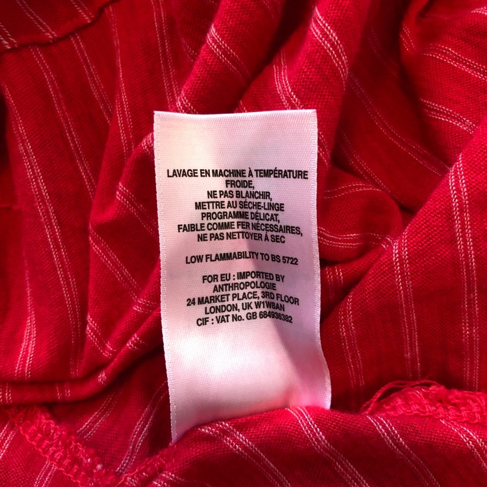 t.la | Anthro red tie-front button up tank top - Picture 11 of 11